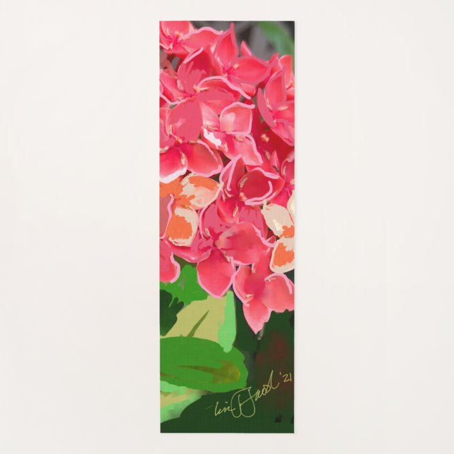 Pink Hawaiian Flowers in Yoga! Yoga Mat (Front)