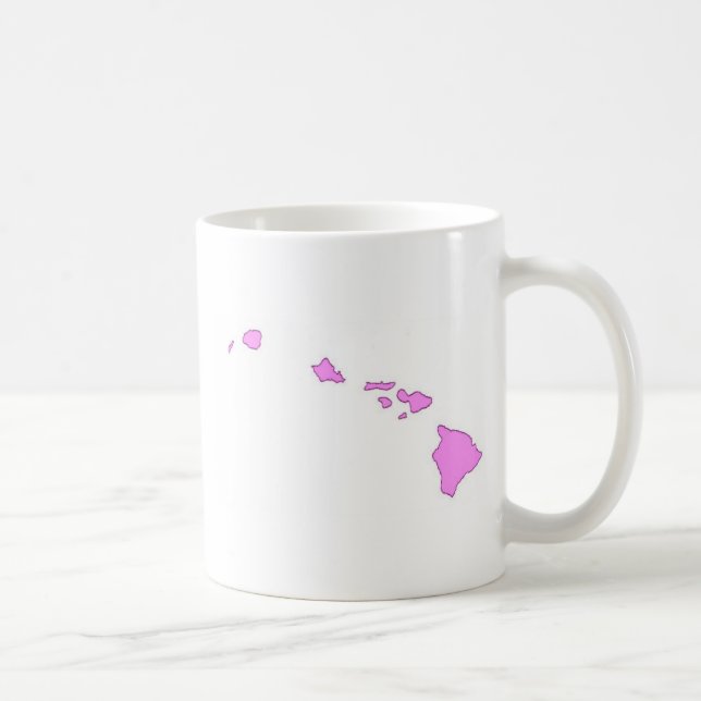 pink hawaiian island coffee mug (Right)