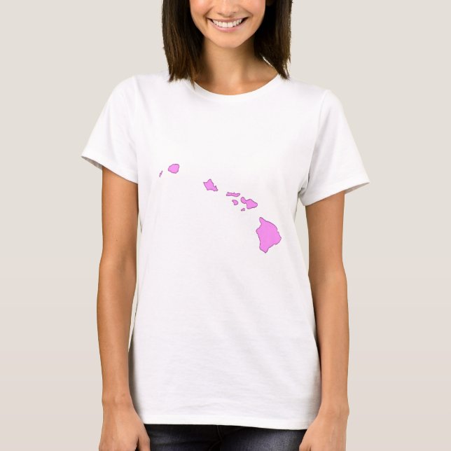 pink hawaiian island T-Shirt (Front)
