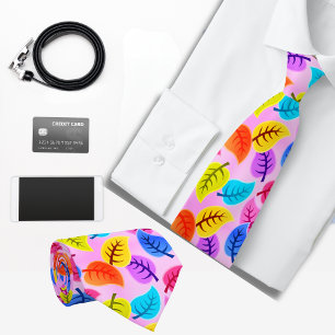 Pink Hawaiian pattern Tie