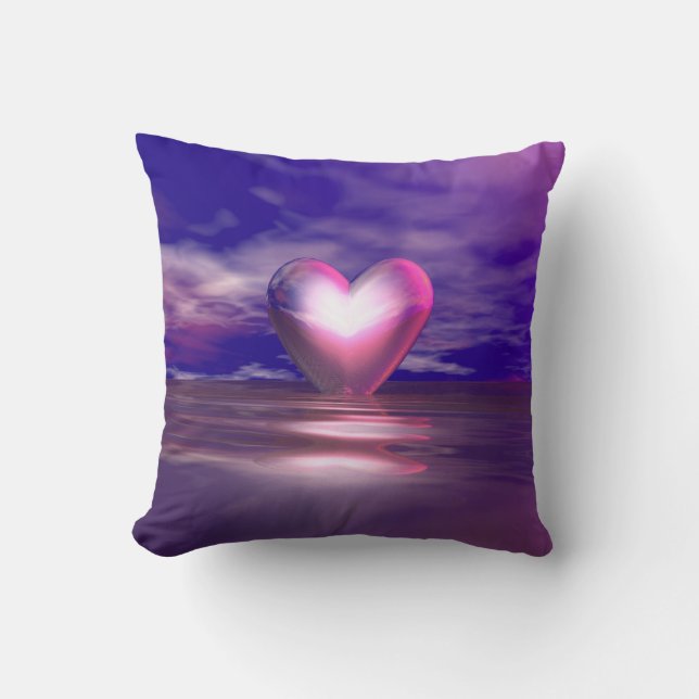 Pink Heart Afloat Cushion (Front)