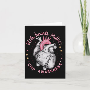 Pink Heart Anatomy Valentine Heart Chd Awareness  Card