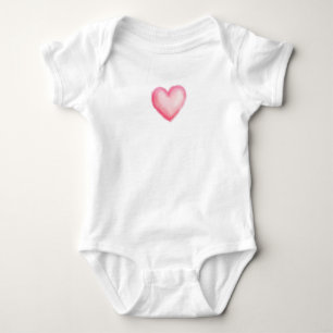 Pink heart  baby bodysuit