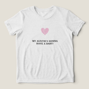 Pink Heart Baby Shower Tri-Blend Shirt