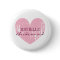 Pink heart bridesmaids buttons | Personalised name