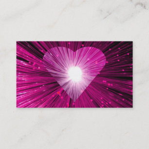 Pink Heart business card pink