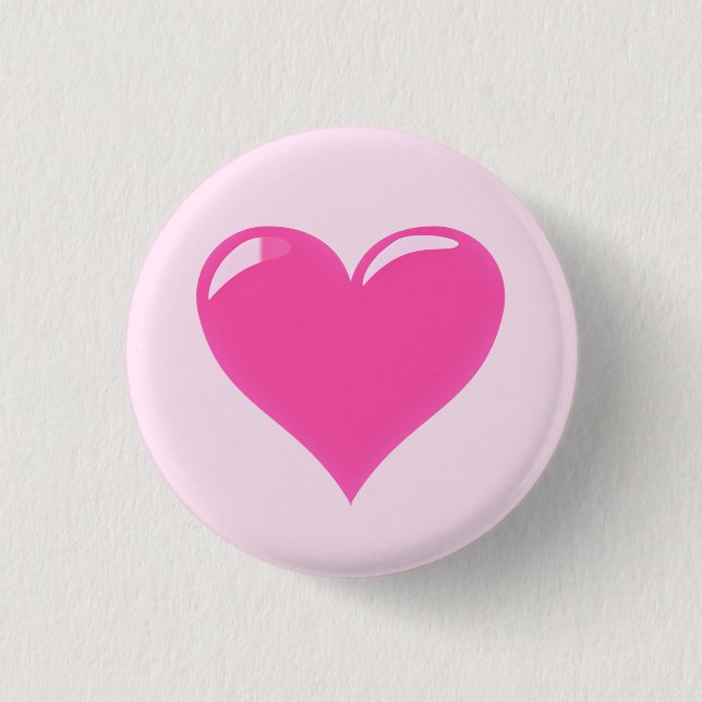 Pink Heart Button (Front)