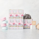 Pink Heart Cake Cupcake Wedding Love Bakery Sweet Wrapping Paper<br><div class="desc">Features an original marker illustration of a cupcake topped with frosting,  sprinkles,  and a pink heart.

This design is also available on other products. Don't see what you're looking for? Need help with customisation? Contact Rebecca to have something designed just for you, </div>