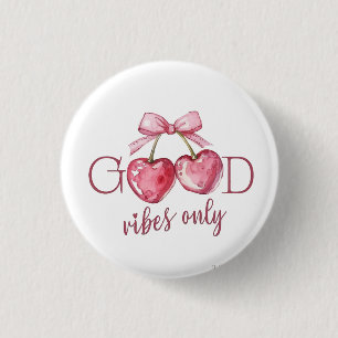 Pink Heart Canvas Bag,Positive Quotes Bag,Cutegift 3 Cm Round Badge