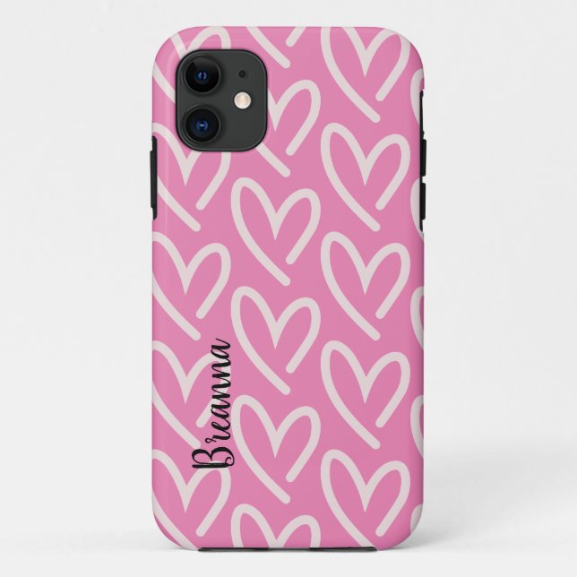 Pink Heart  Case-Mate iPhone Case (Back)