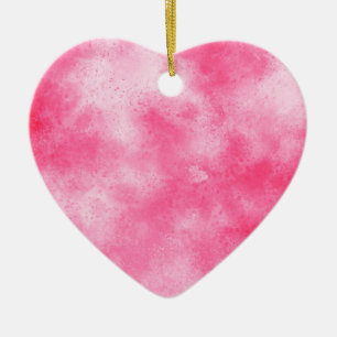 Pink Heart  Ceramic Decoration