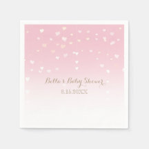 Pink Heart Confetti Baby Shower