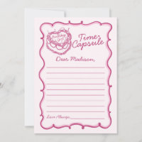 Pink Heart Coquette Cherry Cake Time Capsule