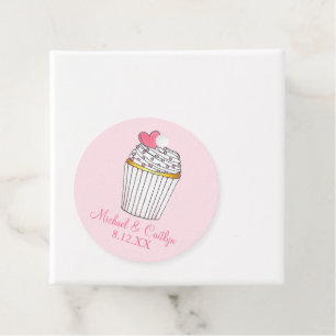 Pink Heart Cupcake Bridal Baby Shower Wedding Favour Tags