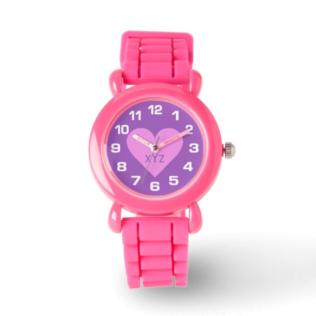 Pink Heart custom watches (Front)