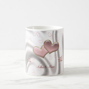 Pink Heart Cute Personalised Mug