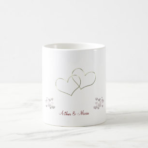 Pink Heart Cute Valentine’s Day Personalised Mug