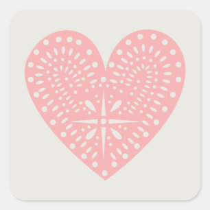 Pink Heart Cutout Sticker