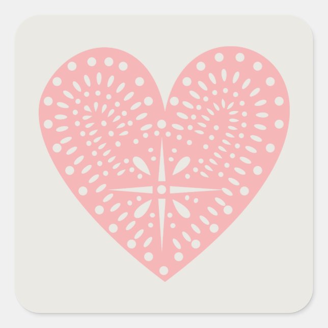 Pink Heart Cutout Sticker (Front)