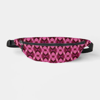Pink Heart Damask Bum Bags