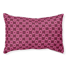Pink Heart Damask Dog Bed