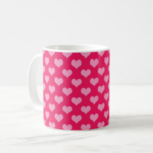 Pink Heart Design Coffee Mug