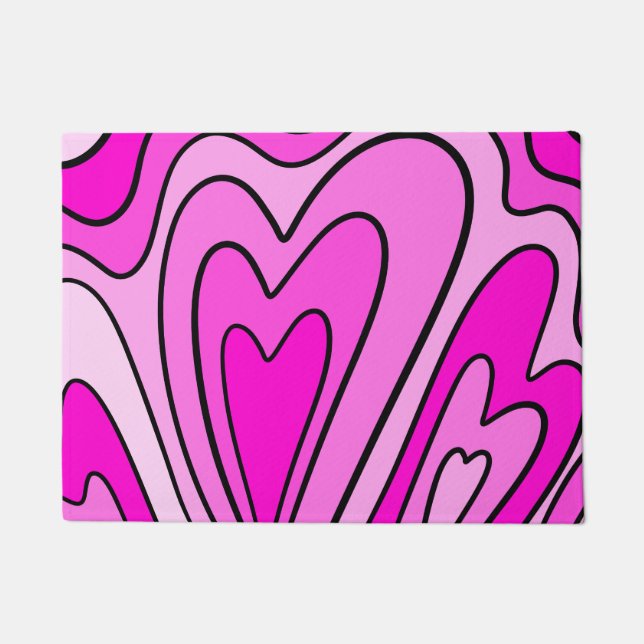 Pink heart  doormat (Front)