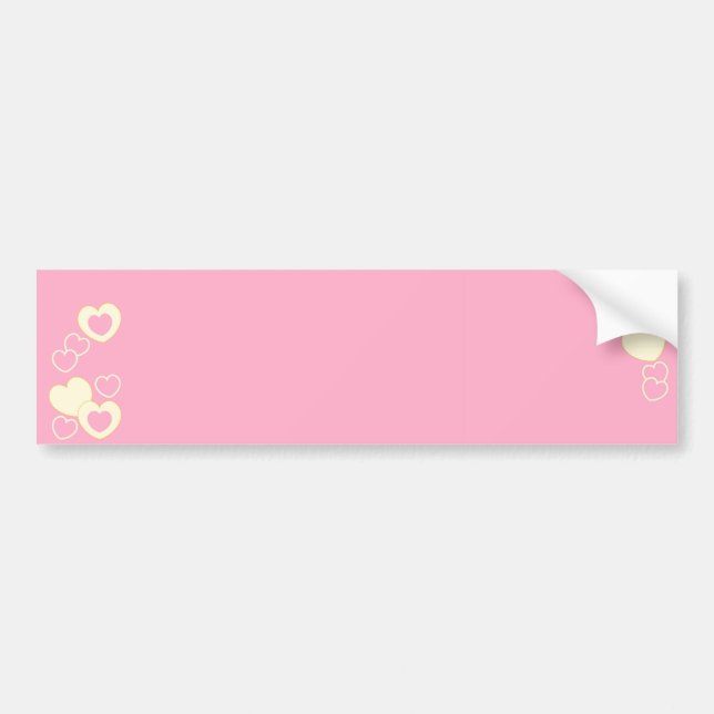 Pink Heart Eyelet  Background Bumper Sticker (Front)