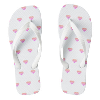 pink heart flip flops