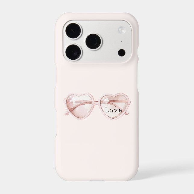 Pink Heart Glasses Love (Back)