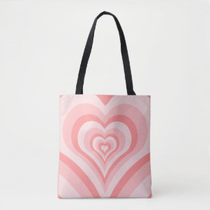 Pink Heart Gradient Pattern – Cute Girly Love Tote Bag