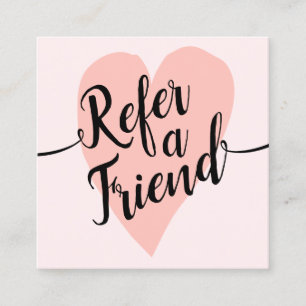 Pink Heart Handwritten Script Calligraphy Referral