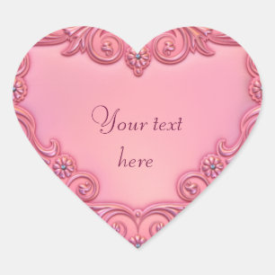 Pink Heart Heart Sticker