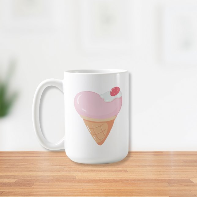 Pink Heart Ice Cream  Coffee Mug (Creator Uploaded)
