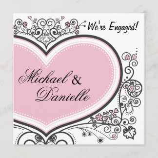 Pink Heart Invitation