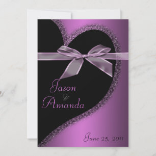 Pink Heart Invite With Bow