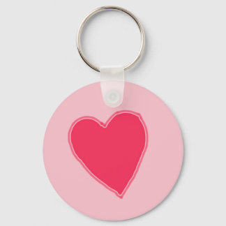 Pink Heart Key Ring