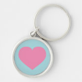 Pink heart key ring