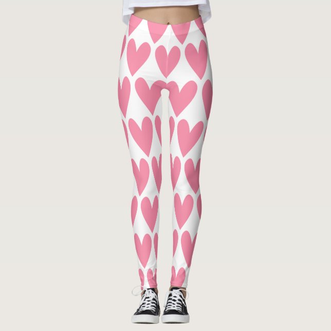 Pink Heart Leggings (Front)