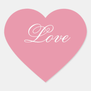 Pink heart Love stickers