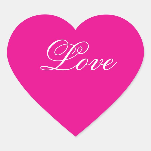 Pink heart Love stickers (Front)