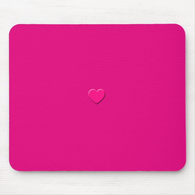Pink Heart Mausepad Mouse Mat (Front)