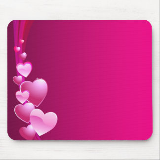pink heart mouse mat