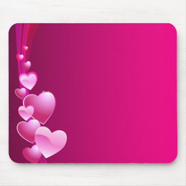 pink heart mouse mat (Front)