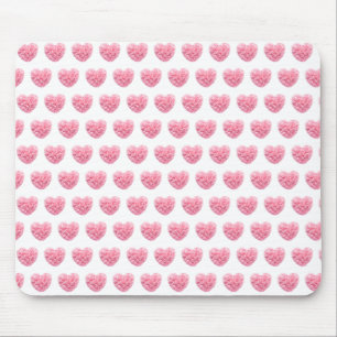 Pink Heart Mouse Pad
