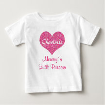 Pink Heart Mummy`s Princess Personalised Name
