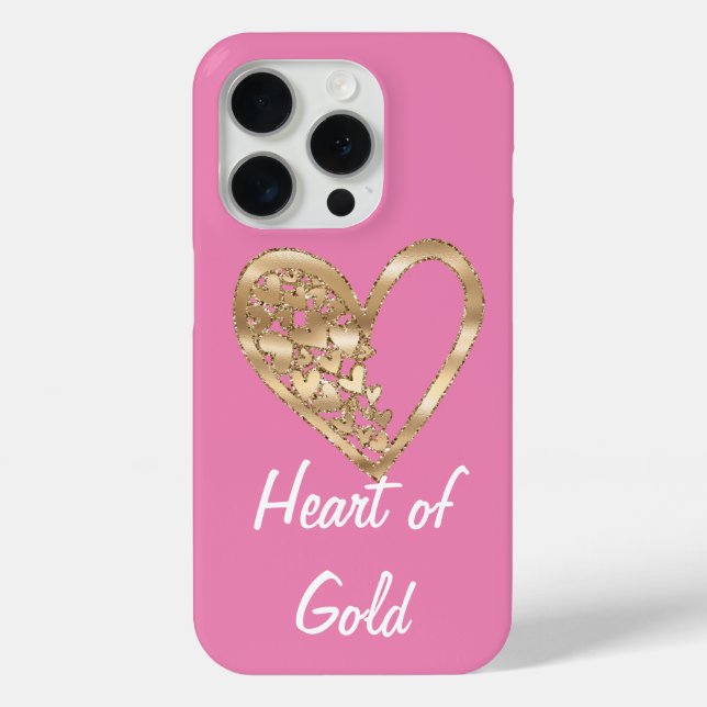 Pink Heart of Gold Case-Mate iPhone Case (Back)