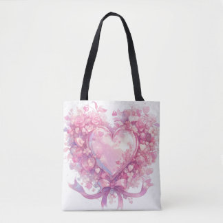 Pink Heart of Love Tote Bag