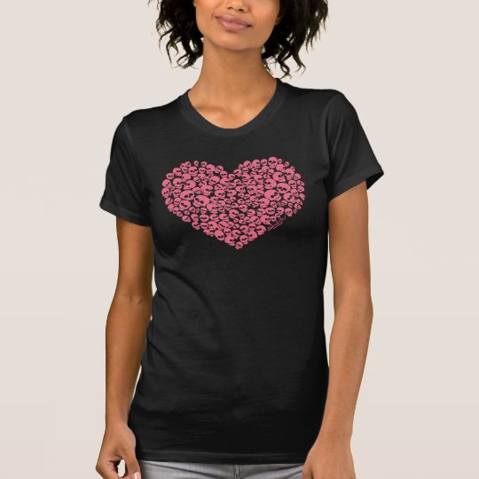 Pink Heart of Skulls T-Shirt
