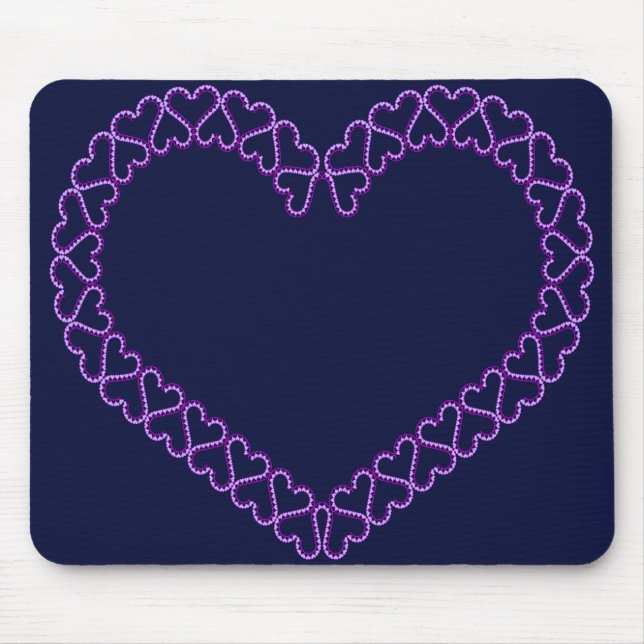 Pink Heart on mouse pad (Front)